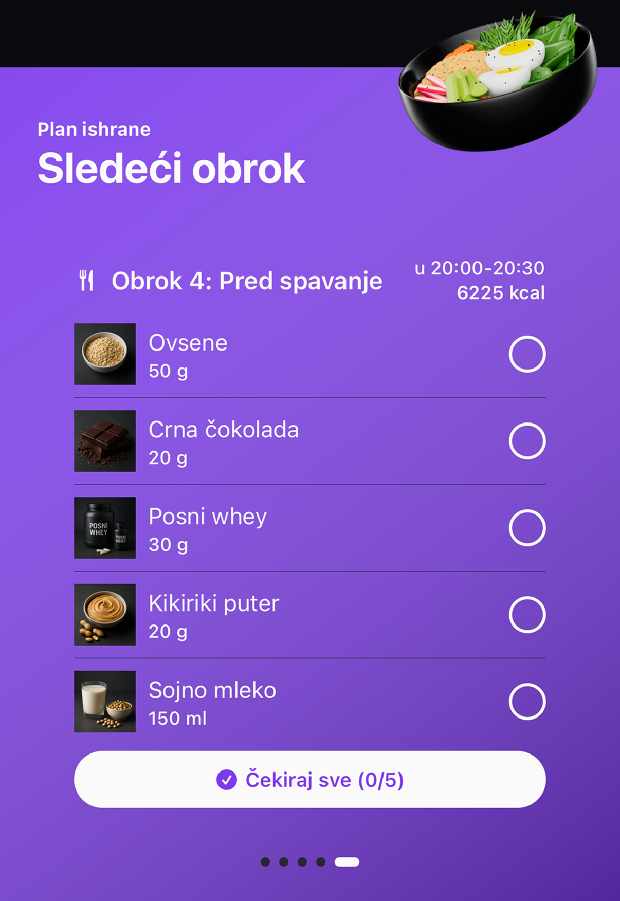 Plan ishrane i suplementacije.